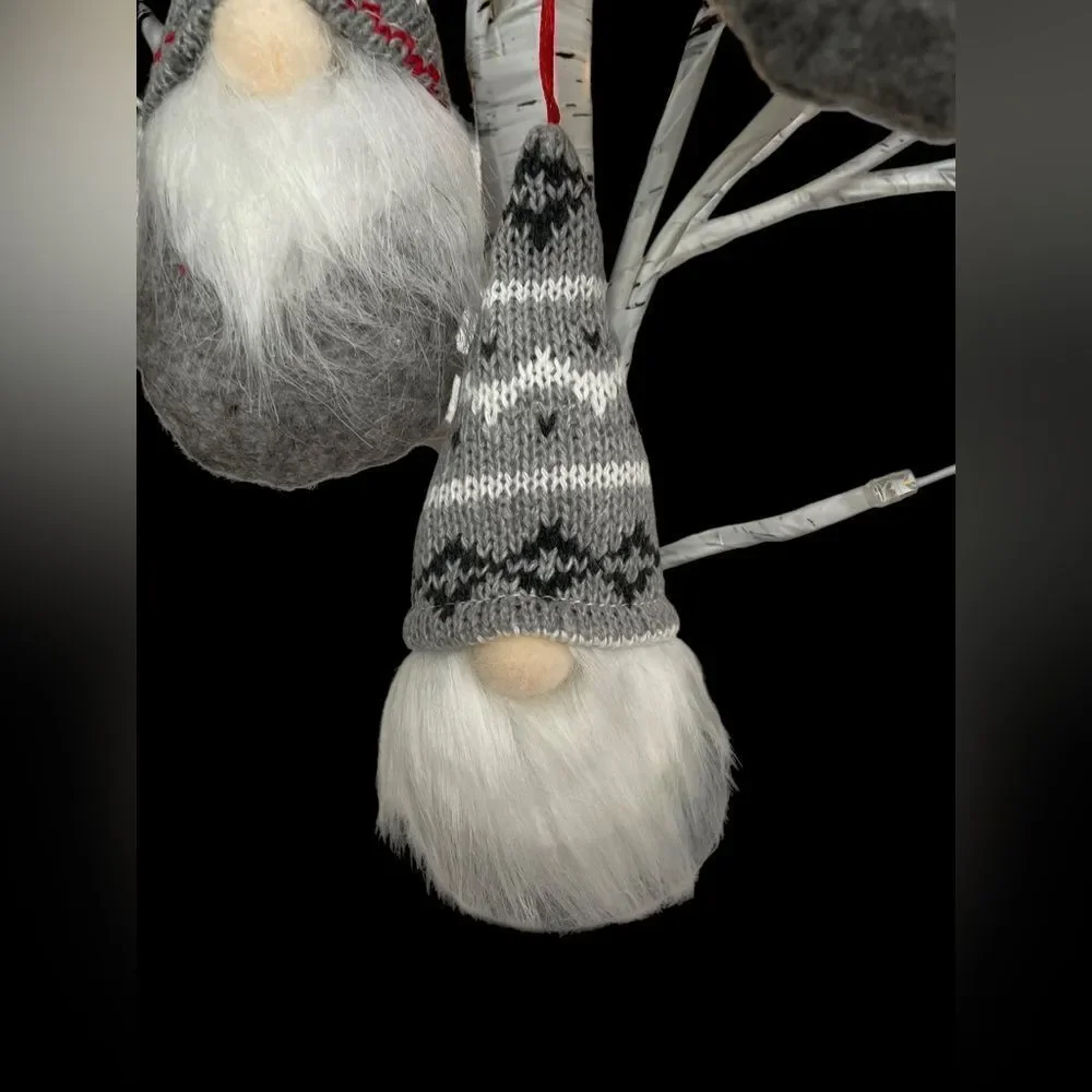 ‎GNOME GRAY ORNAMENTS SET of 3 NWT